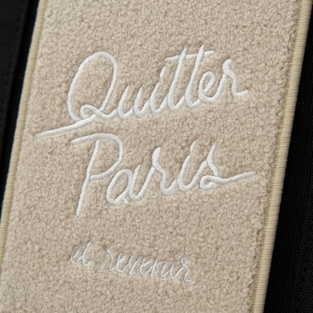 QUITTER PARIS BEIGE chenille patch